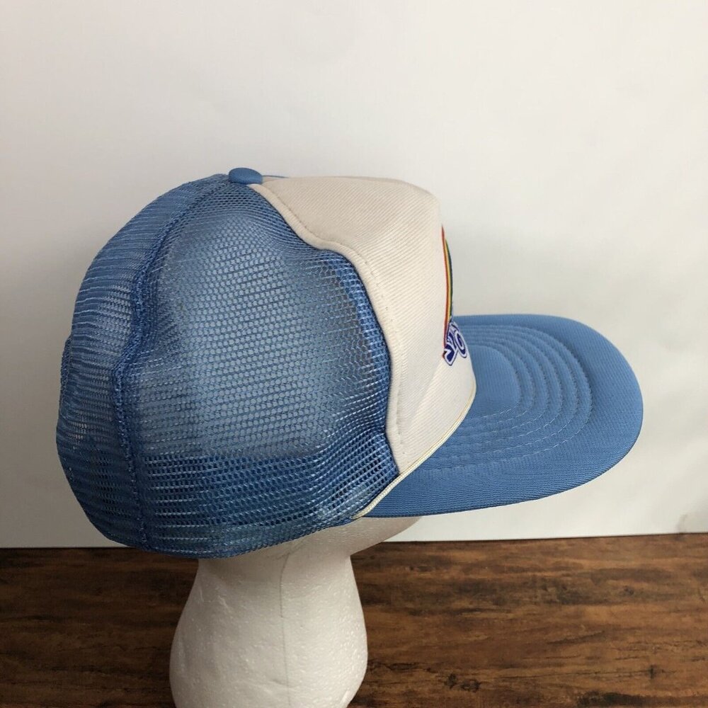 Vintage Ed West Maui Blue White Trucker‎ Men’s Women Size OS Snapback Hat Cap